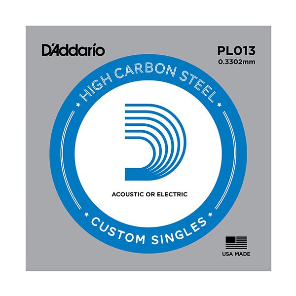 D'Addario PL013 Plain Steel Guitar Single String